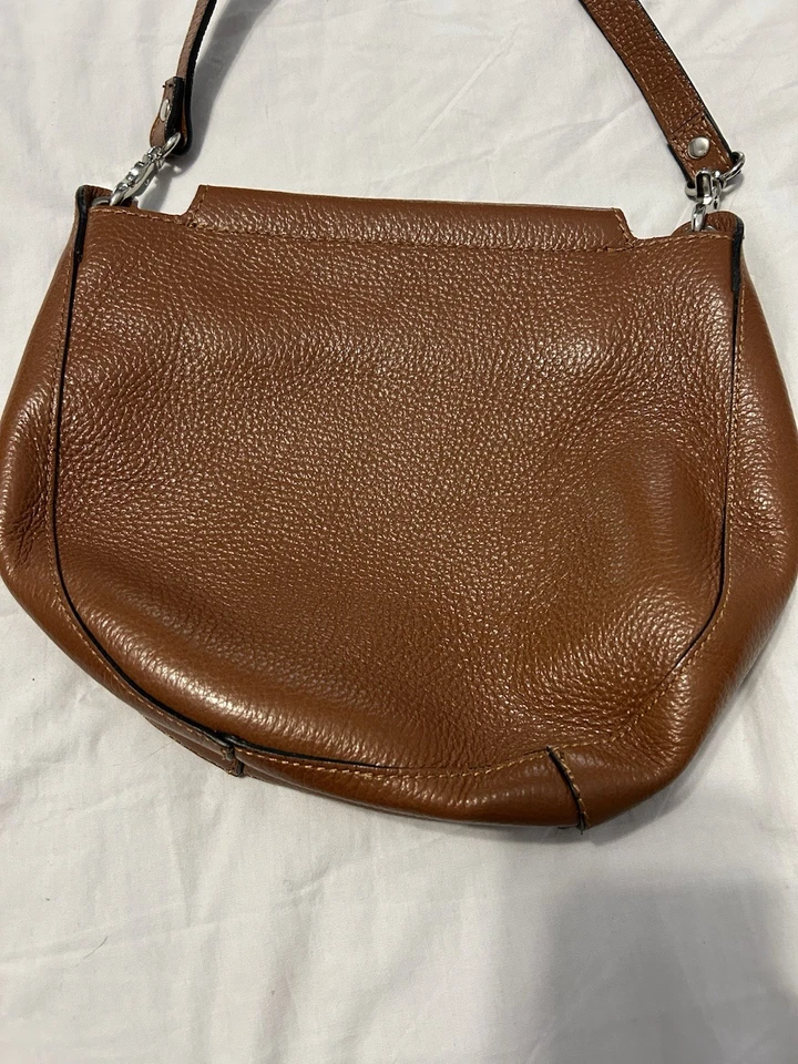 Anna Luchini Bolso Bandolera Cuero Marrón Hecho en Italia  Foto 4 de 4