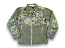 The North Face Denali Polartec Fleece Jacket Full Zip Camo Green Boys XL 18-20
