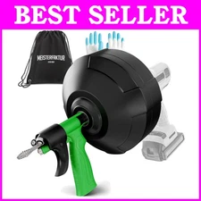 Professional Drain Snake - 50FT Auto Feed Technology