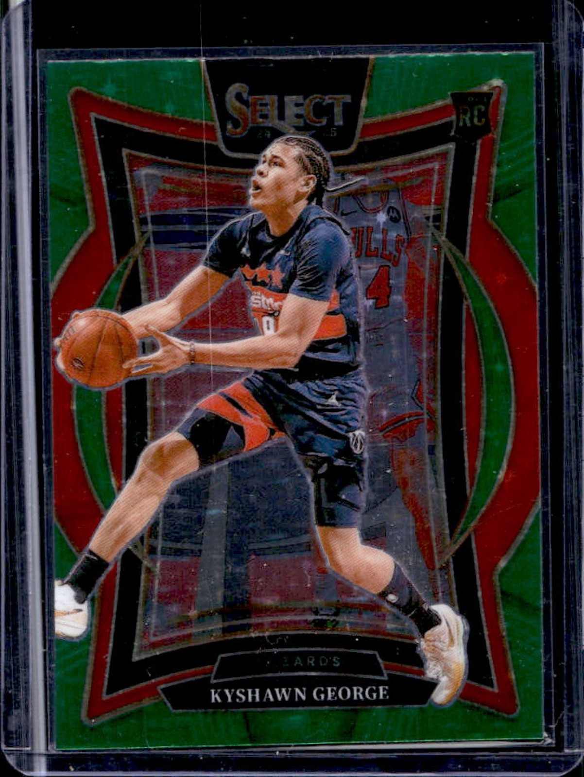2024-25 Select Kyshawn George Concourse RC Green Stars Prizm #85 Wizards
