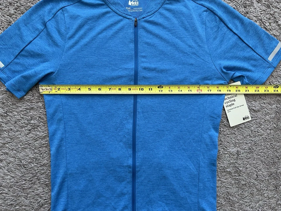 Мужская велосипедная майка с коротким рукавом REI Co-Op Junction размер Small синяя удобная НОВАЯ - Изображение 4 из 4