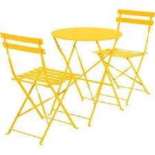 C SET BISTROT MARSIGLIA TAVOLO E 2 SEDIE GIALLO