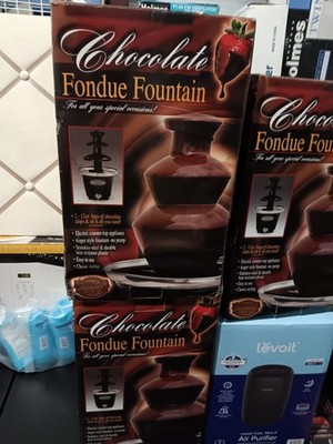 Nostalgia 3-Tier Stainless Steel Electric Chocolate Fondue Fountain Tower