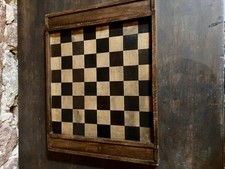Jeux De Dame Et Échecs Ancien En Bois Plateau Réversible 
