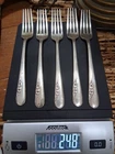 248 Grams Sterling International Silver Blossom Time 5 Dinner Forks Not Scrap