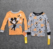 Disney Mickey Mouse Halloween Pajama Shirts 4T Lot of 2 NWT Orange Gray