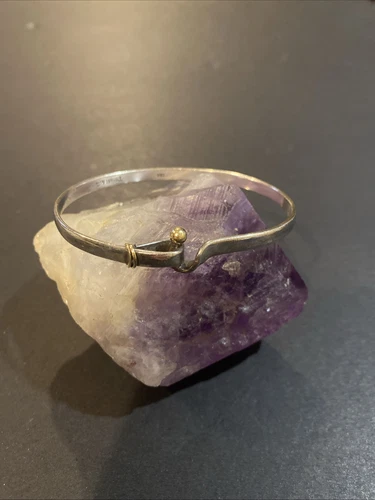 TIFFANY & CO. BRACCIALE BRACCIALE VINTAGE TIFFANY & CO ARGENTO STERLING 925 ORO 18K 750 GANCIO