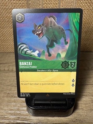 Lorcana Shimmering Skies Banzai - Gluttonous Predator - 80/204 Rare Cold Foil!
