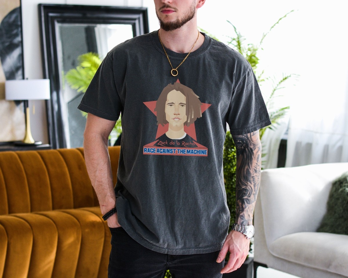 Rage Against D Machine Zack De La Rocha T-Shirt Vintage Black