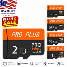 Micro SD Card Pro Plus 2TB 1TB 512GB 256GB 128GB MicroSDXC UHS-I U3 4K