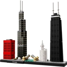 Chicago City Skyline Building Blocks |Architecture Bricks Set | Puzzle With Box