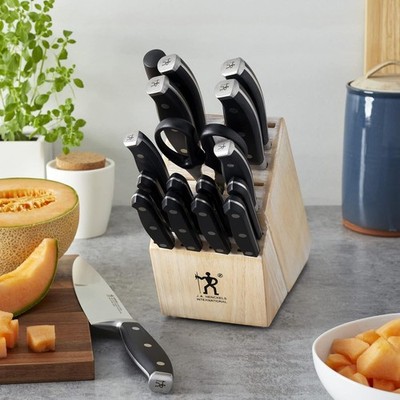Henckels Forged Premio 18-pc Knife Block Set - Distressed White