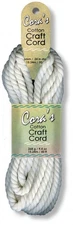 Pepperell Cara's Cotton Craft Cord 6mmx50'-Natural Dyeable Fiber