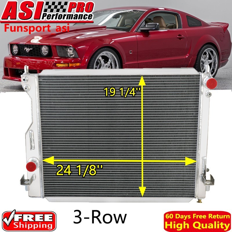 3 Row Aluminum Radiator For 2005-2014 Ford Mustang GT 3.9L 4.0L 4.6L 5.0L Manual