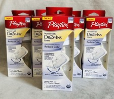 NEW 5 Playtex Baby Bottle Nurser Angled 4oz with Drop-Ins Liners Reduce Colic
