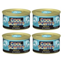 California Cool Scents Air Freshener Odor Eliminator for Car Home, Breeze, 4Pack