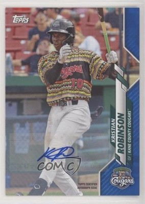 2020 Topps Pro Debut Blue Auto 5/150 Kristian Robinson #PD-196 Auto uk2
