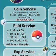 15,500 Poke Coin Service Pokemon Go