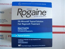 ROGAINE 5 Minoxidil Solution Extra Strength 3 Month Supply 60 ml EXP: 05/2028