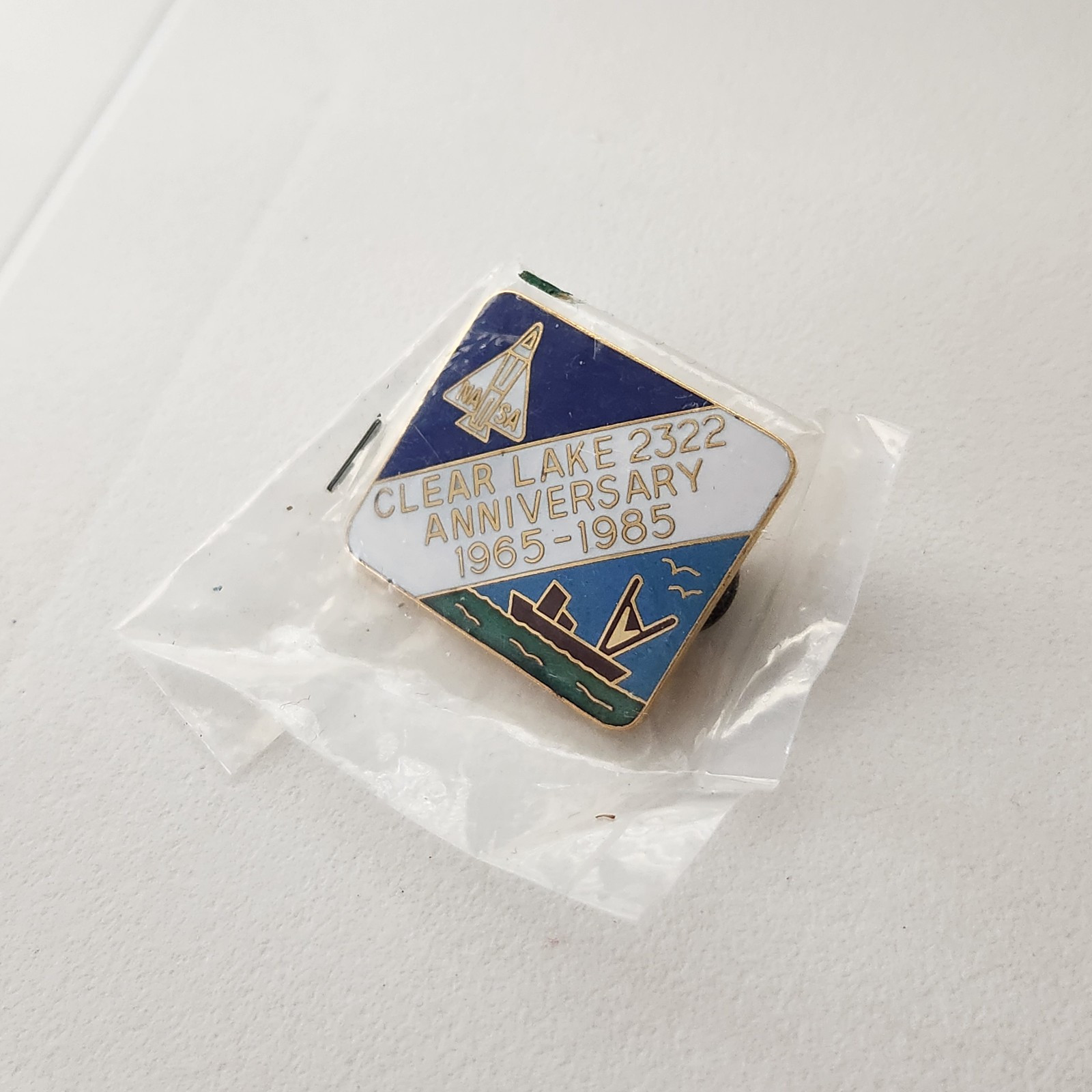 NASA Clear Lake Anniversary Lapel Pin 1965-1985