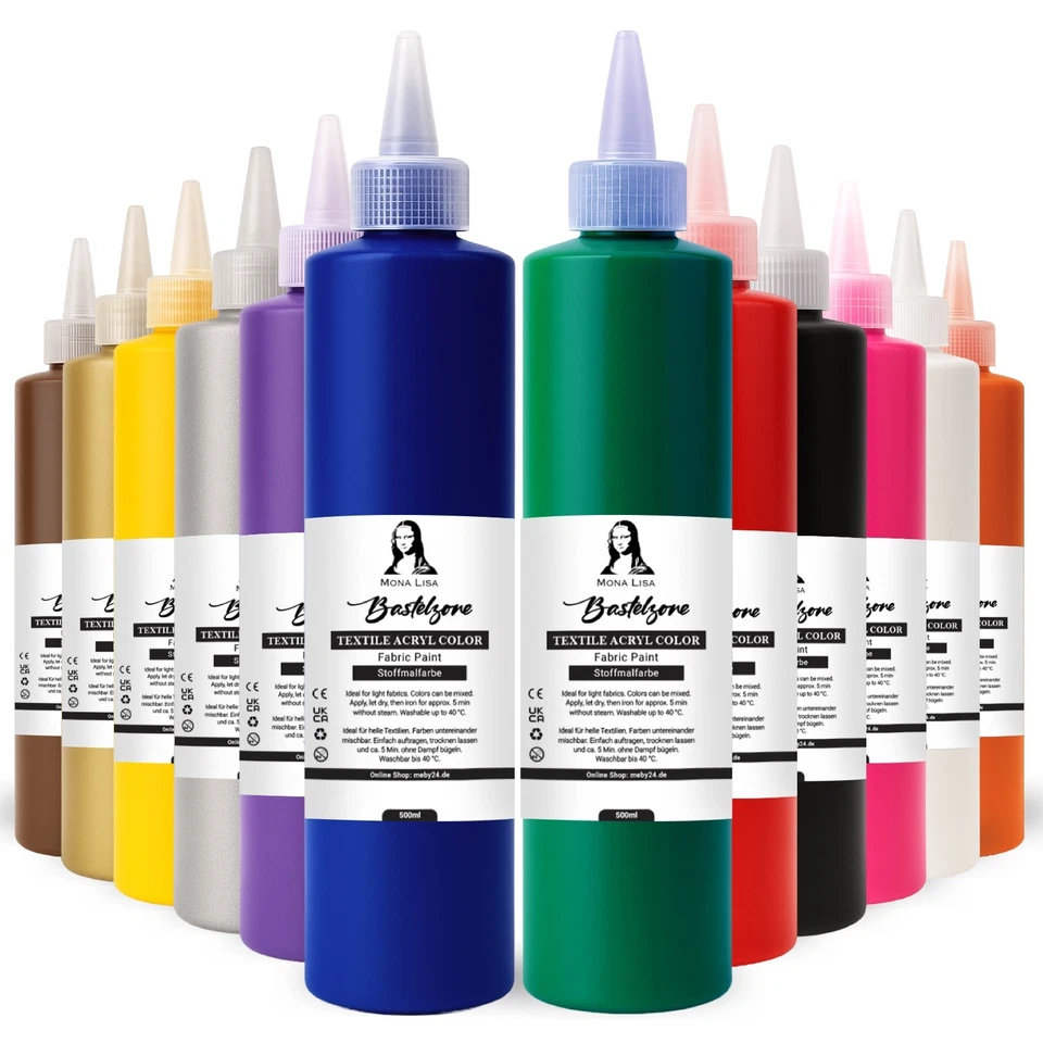 SÜDOR Stofffarbe 500 ml Waschfeste Textilfarbe Textilmalfarbe Stoffmalerei T-Shirt