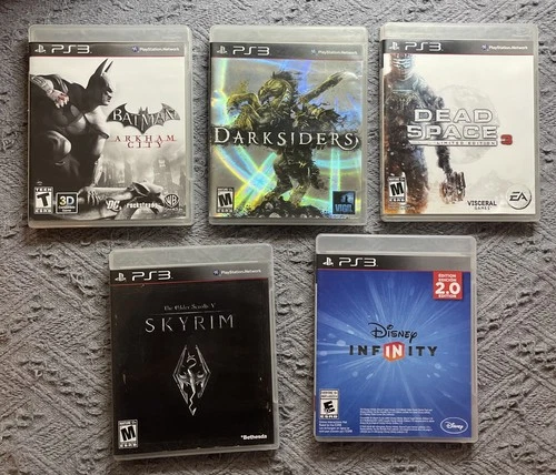 Lot Of 5 CIB PS3 Games Darksiders Arkham City Skyrim Dead Space 3 Limited Manual