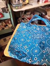 Tote Blue Bandana Grocery Bag Tote