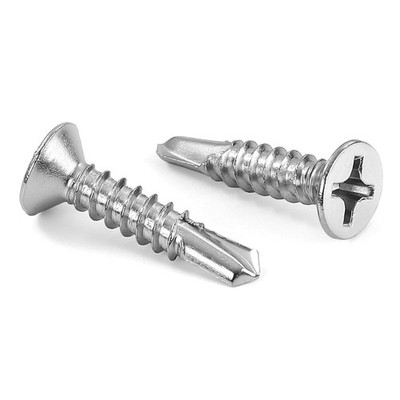 #6 x 1/2'' Flat Head Self Drilling Screws Sheet Metal Screws 410 Stainless Ste...