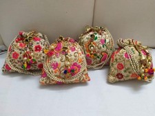 50 Pcs Indian Hand Embroidered Clutch Pouch Purses Wedding Potluck Bags