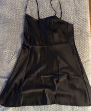 Victoria s Secret Silk Nightie Lingerie Slip Dress Black Size M