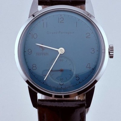 Girard-Perregaux Ferrari Handaufzug überholt graublaues Zifferblatt 36,8mm