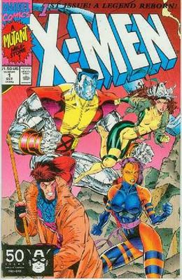 X-Men (2nd series) # 1 (Colossus and Gambit cover, Jim Lee) (USA, 1991) 