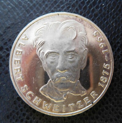 GERMANY - BRD / SILVER 5 MARK / SCHWEITZER / 1975 G | eBay