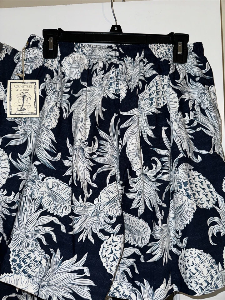 Roundtree & Yorke Hombre’s Conjunto 2 Piezas - Bañador Shorts Camisa Hawaiana Estampado MED Foto 4 de 4
