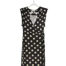 Urban Outfitters Maxi Wrap Dress Womens Size S Gray Floral Tie Waist Fitted