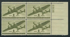 Scott # C-26...8 Cent...Plane... Plate Block