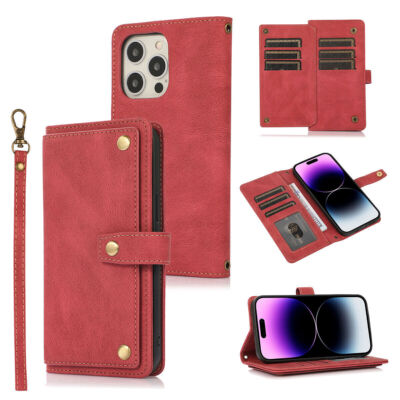 Leather Card Wallet Phone Case For Samsung S26 S25 S24 S23 S22 S21 S20 S10 S9 S8