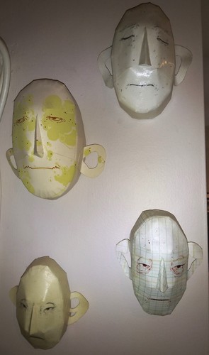 BRENDAN MONROE 'Faces', 2004-05 Set of 4 SIGNED Original Handmade Masks **V.G.** - Picture 5 of 24