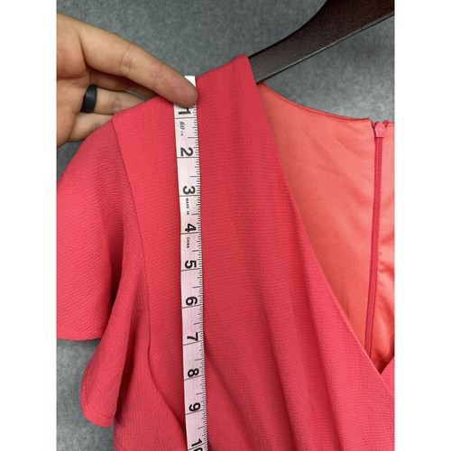 Donna Ricco Womens Tulip-Hem Dress Coral Pink Size 8 NWT - Picture 5 of 13