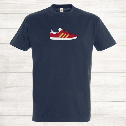 Gazelle Football Hearts Scottish The Maroons The Jam Tarts Top Trainer T Shirt - Picture 15 of 15