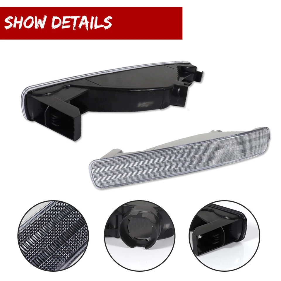 Luces de señal de giro de parachoques transparentes para Honda Accord 1996-1997 cupé 2D/sedán 4D Foto 3 de 4