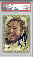 Post Malone Signed Autograph Slabbed 2019 Topps Allen & Ginter Card PSA DNA