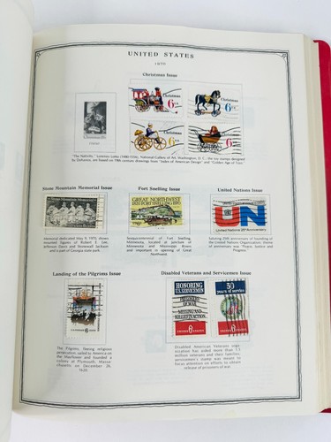 1973 1974 Scott Minuteman Album With US Collection Remnant 100s Stamps Stamp - Picture 14 of 16