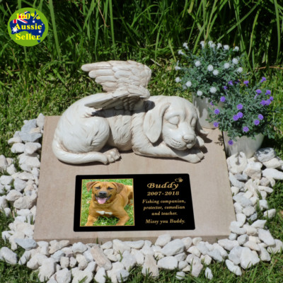 personalized dog statue