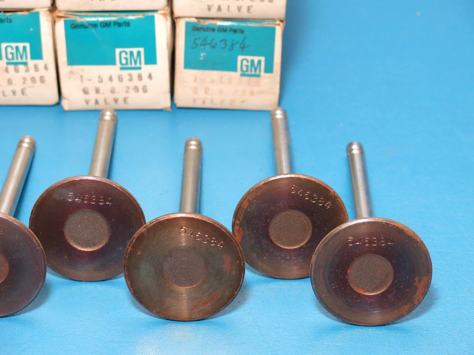 Juego de válvulas de admisión NOS (8) GM Pontiac 400 Tempest LeMans GTO 546384 Foto 4 de 4