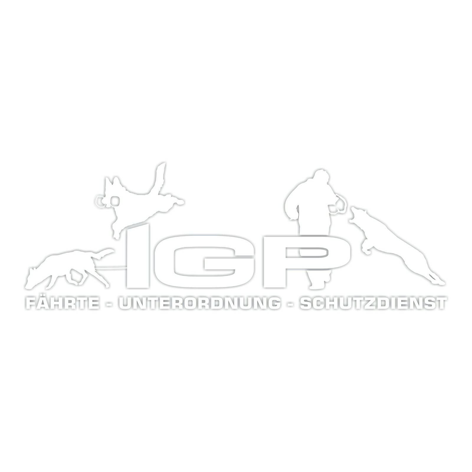 Siviwonder IGP Aufkleber Auto - SCHUTZDIENST Hundesport Motiv 20cm Schwarz