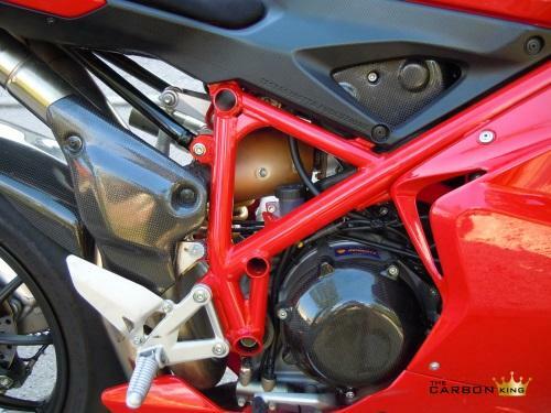 DUCATI 848 1098 1198 CARBON EXHAUST HEAT SHIELD GUARD IN PLAIN GLOSS WEAVE  FIBRE | eBay