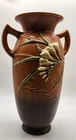 Roseville Vintage Pottery Freesia Vase, Shape 128-15, Brown