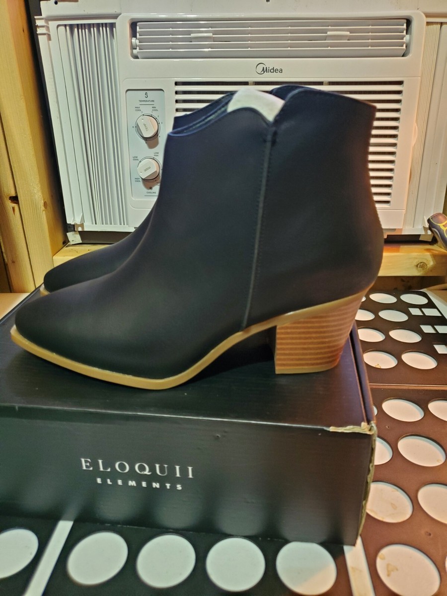 New Eloquii Black Ankle Boot Size 1/2