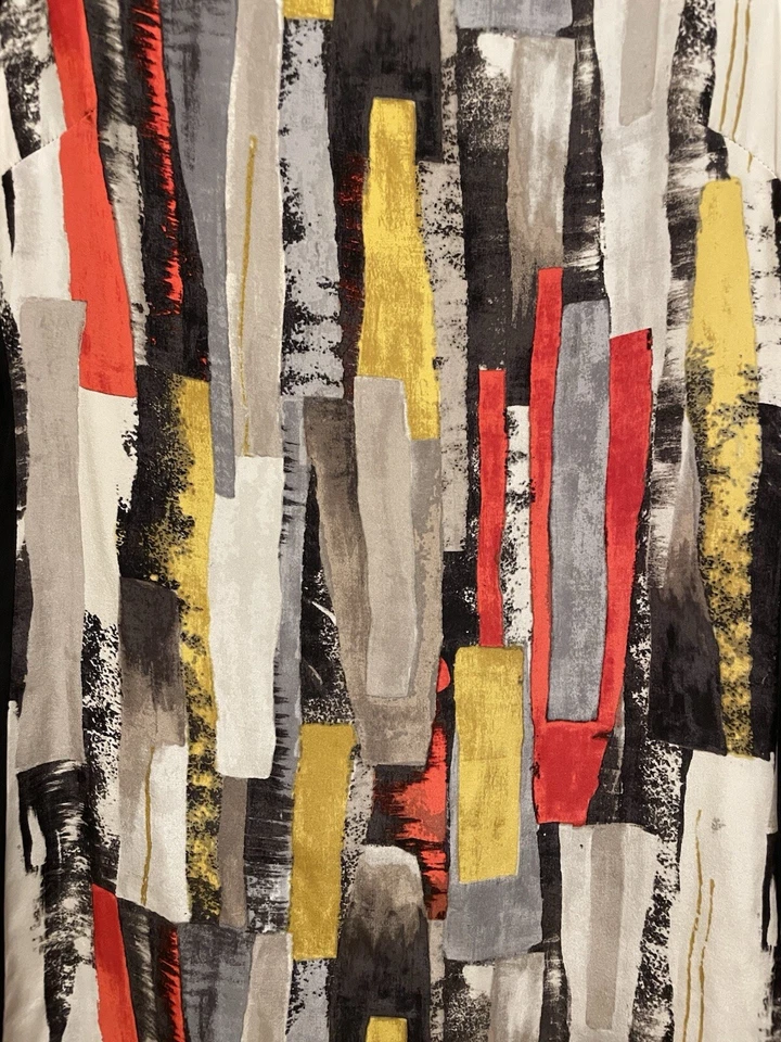 Alice & Trixie шелк яркий геометрический платье красный черный размер S - Изображение 2 из 4